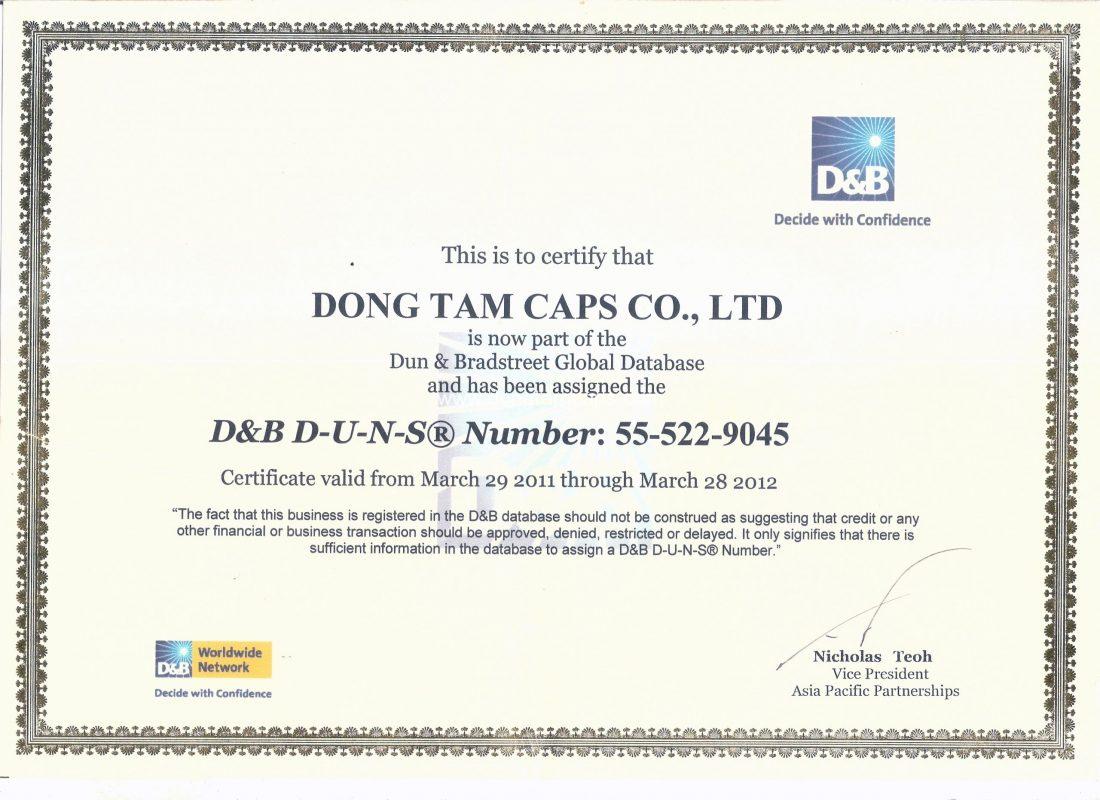 Certificates