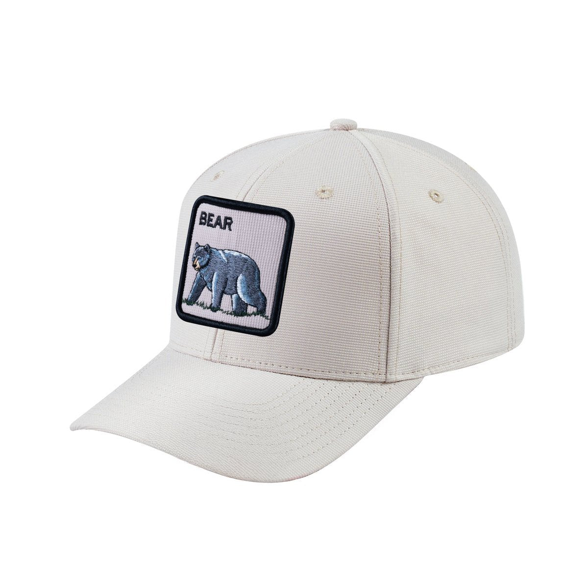 Unisex V2 Embroidered The Bear V2, 6-Panel Baseball Cap, Beige/Beige, Adjustable Fit