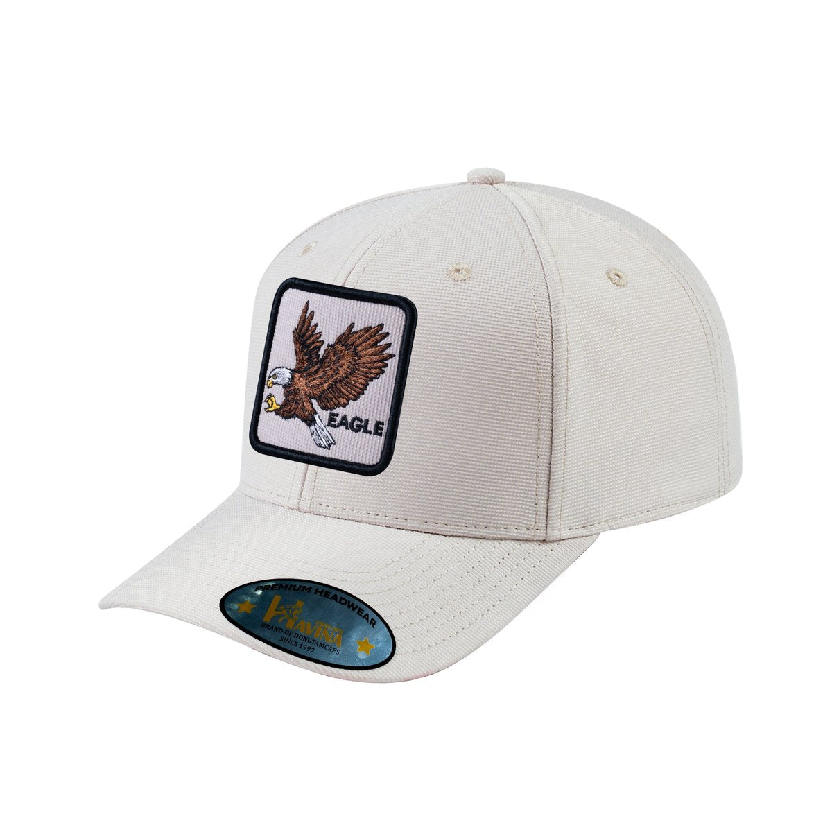 Unisex V2 Embroidered The Eagle, 6-Panel Baseball Cap, Beige/Beige, Adjustable Fit