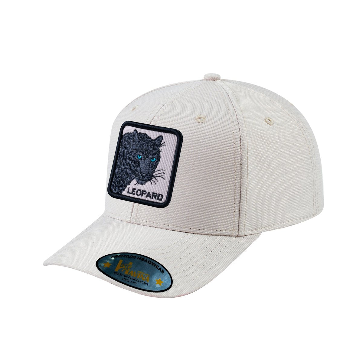 Unisex V2 Embroidered The Leopard V2, 6-Panel Baseball Cap, Beige/Beige, Adjustable Fit