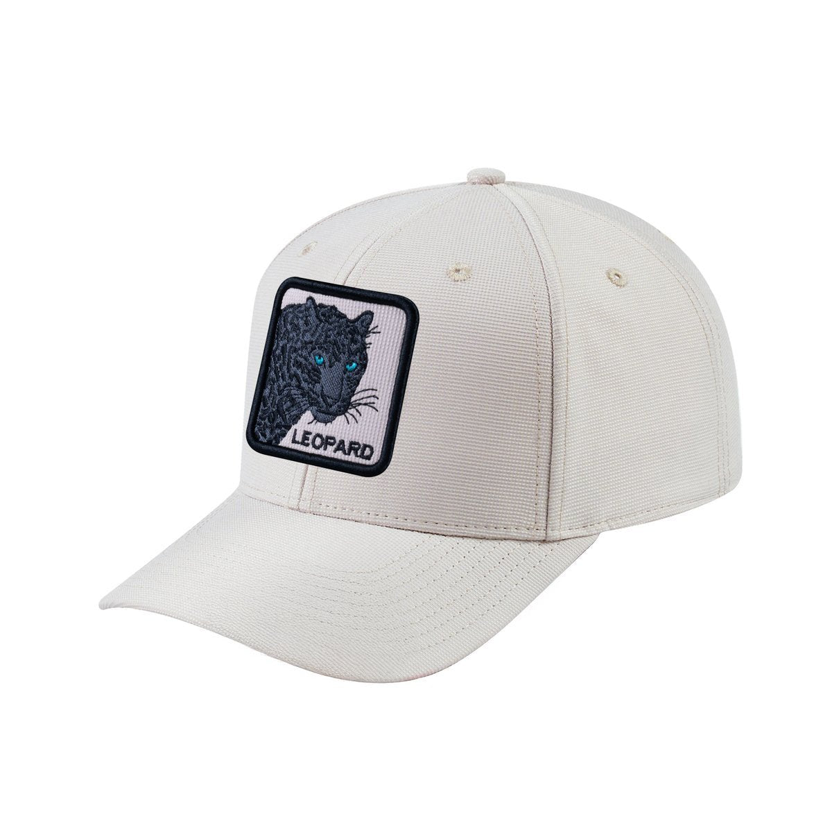 Unisex V2 Embroidered The Leopard V2, 6-Panel Baseball Cap, Beige/Beige, Adjustable Fit