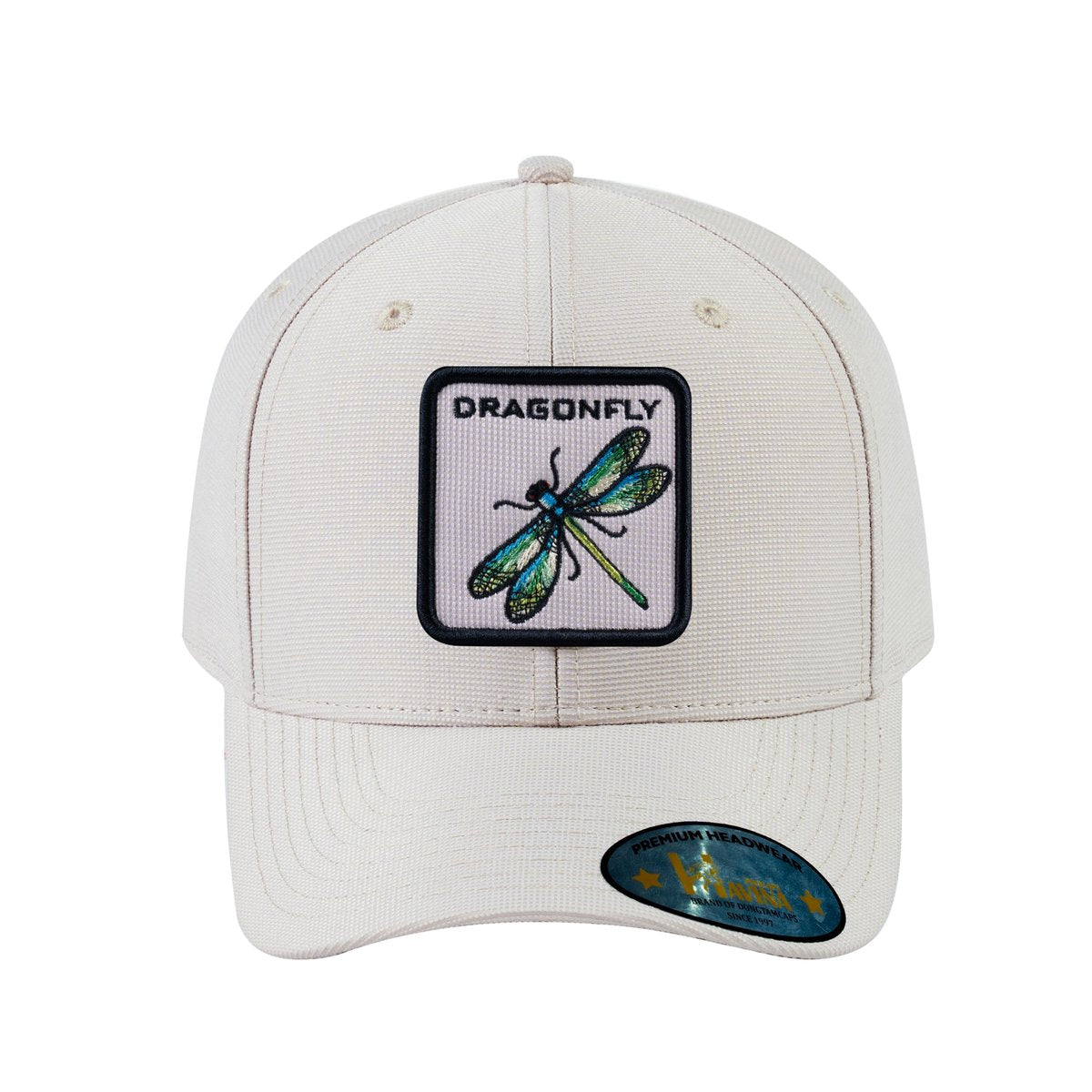 Unisex V2 Embroidered The Dragonfly, 6-Panel Baseball Cap, Beige/Beige, Adjustable Fit