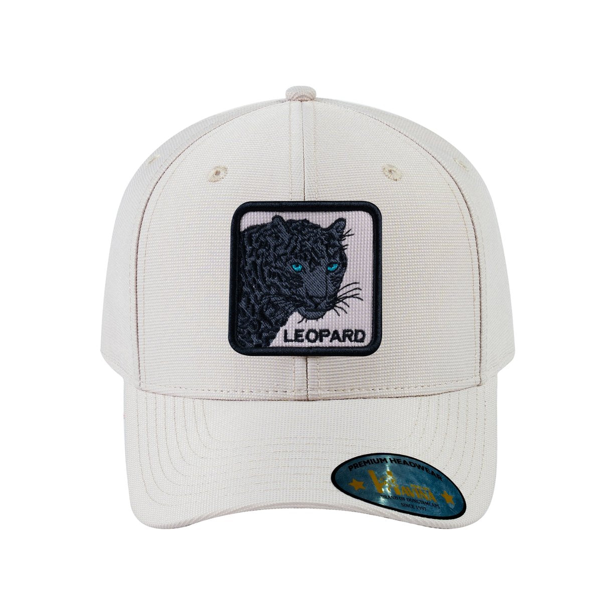 Unisex V2 Embroidered The Leopard V2, 6-Panel Baseball Cap, Beige/Beige, Adjustable Fit