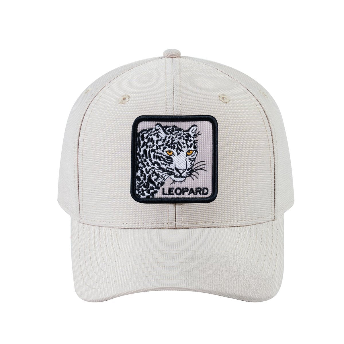 Unisex V2 Embroidered The Leopard, 6-Panel Baseball Cap, Beige/Beige, Adjustable Fit
