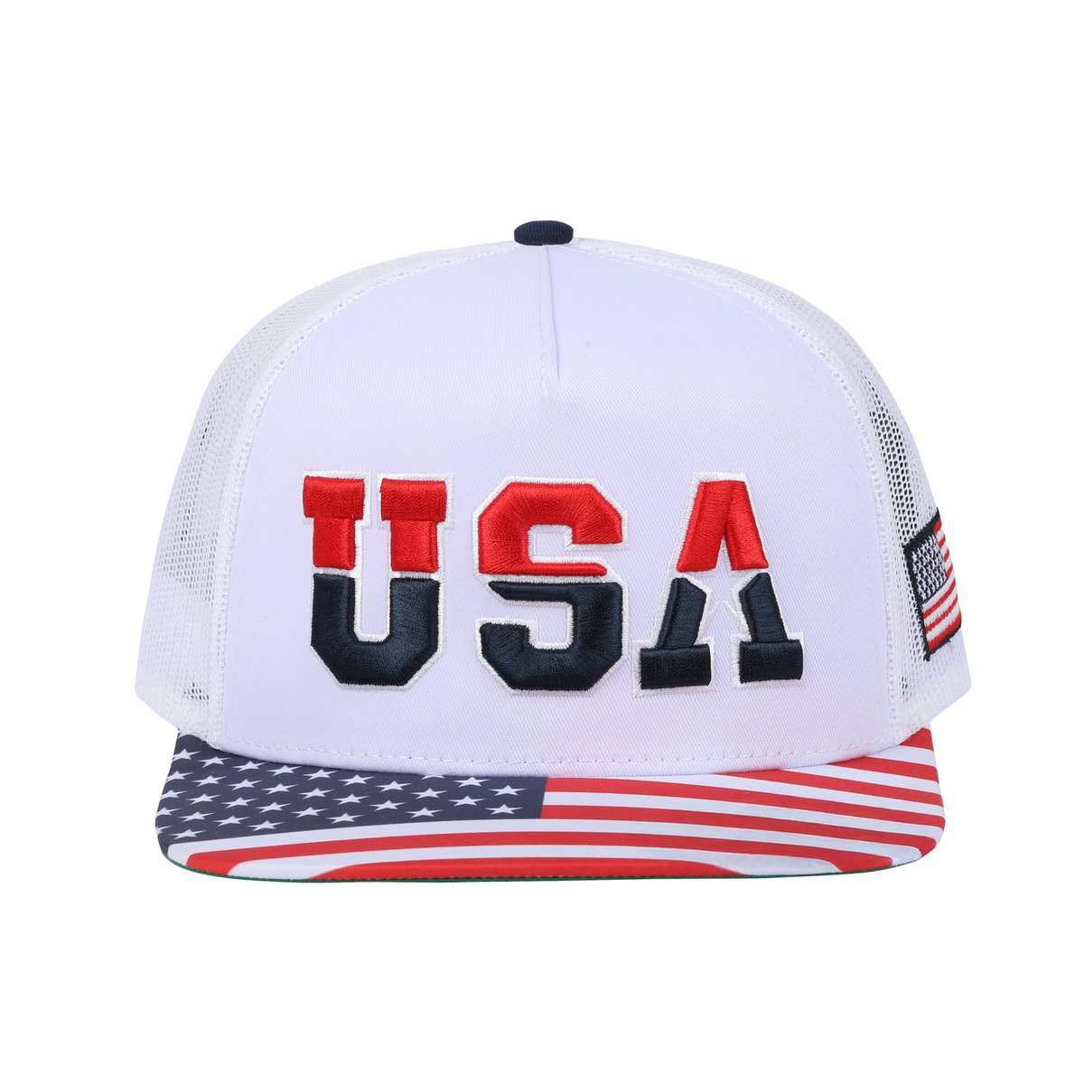 Classic US American Flag 5-Panel Snap Trucker Hat