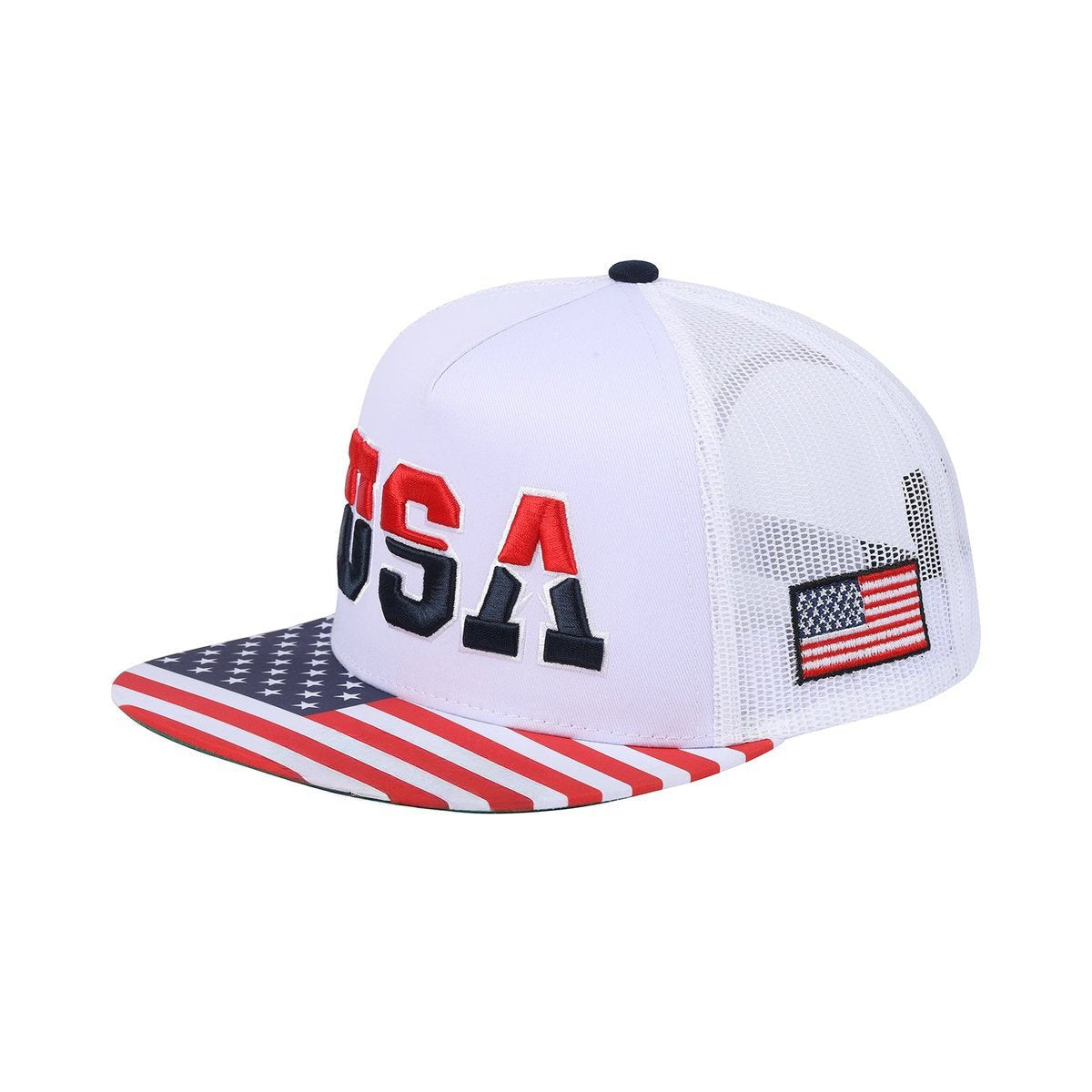 Classic US American Flag 5-Panel Snap Trucker Hat
