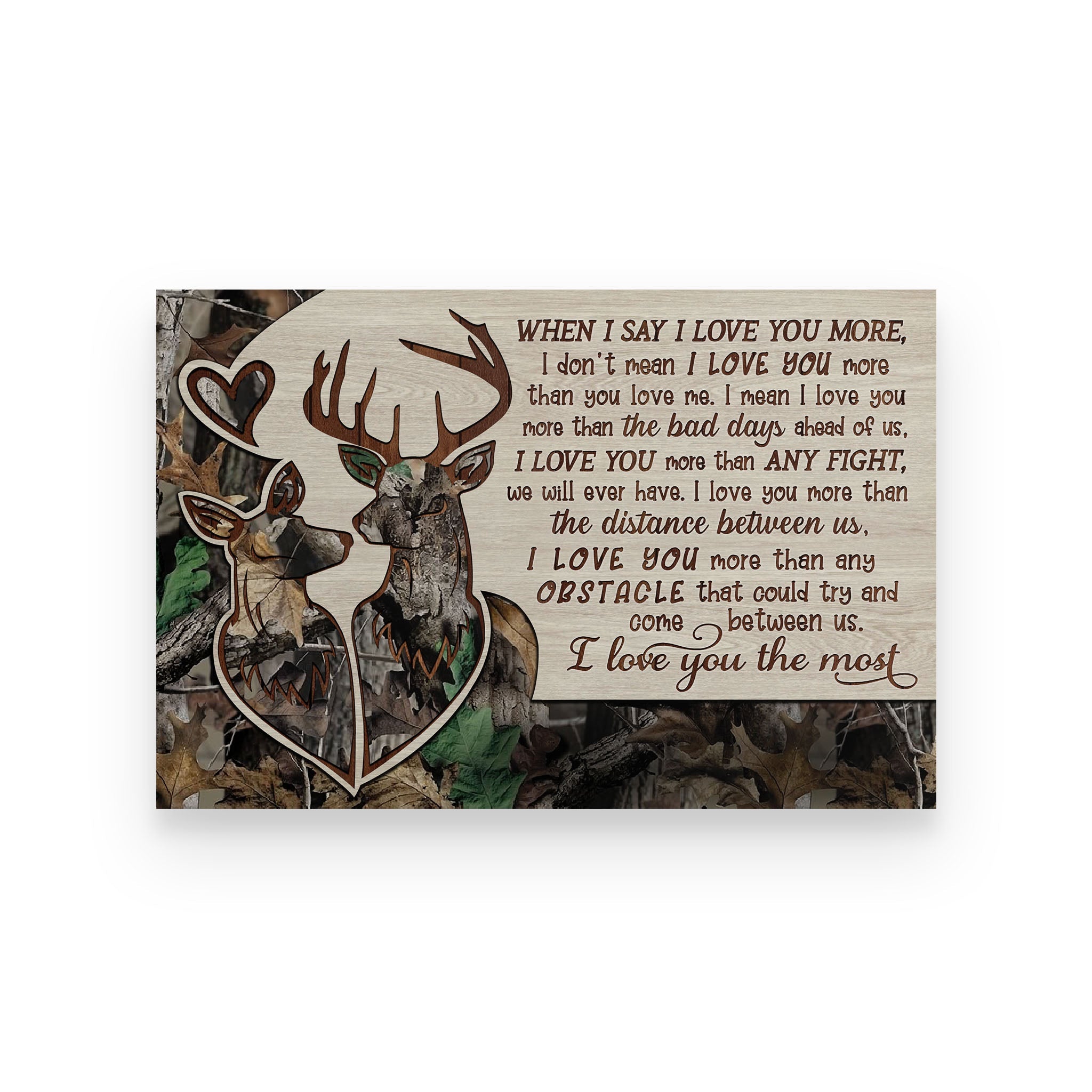 Personalized Deer Hunting I Love You The Most Poster