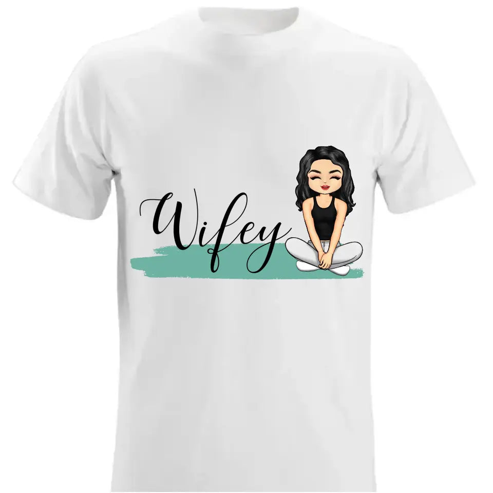 Chibi Couple Wifey Hubby - Personalized T Shirt- Best Gift