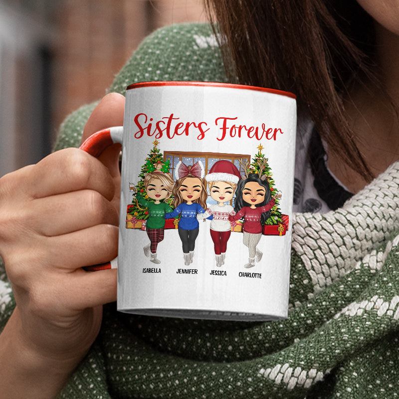 Best Friends Here's To Another Year Of Bonding Over Alcohol Tolerating Idiots - Christmas Gift For Siblings And Colleagues - Personalized Custom Accent Mug