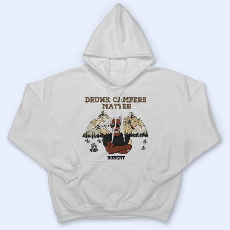 Drunk Campers Matter Camping Map - Couple Gift - Personalized Custom T Shirt