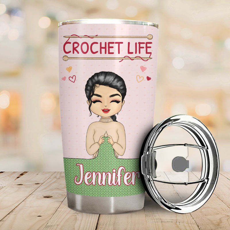 Just A Girl Who Loves Crochet - Personalized Custom Tumbler