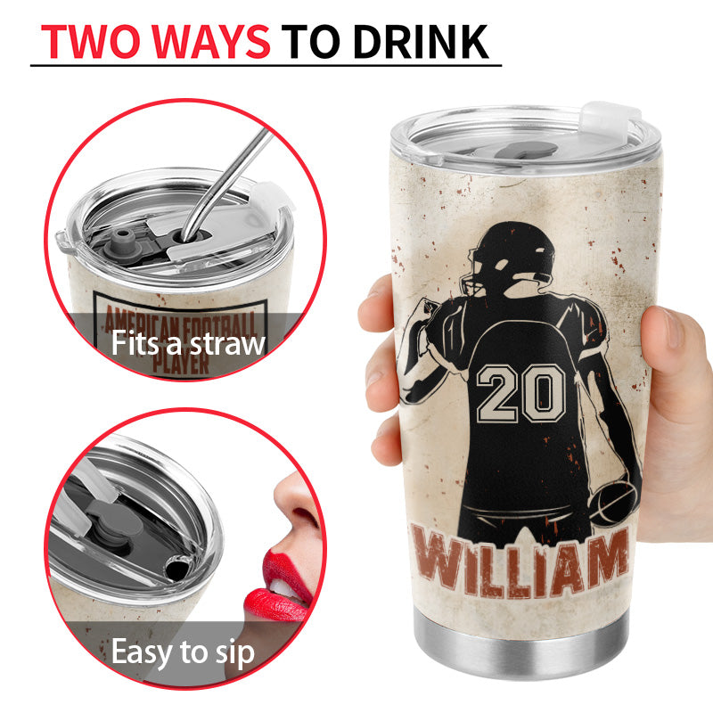 American Football Nutrition Facts - Personalized Custom Tumbler