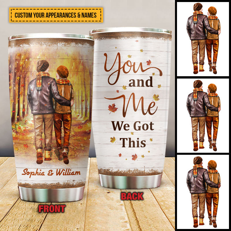 Autumn Couple We Got This Custom Tumbler, Personalized Fall Couple Tumbler, Couple Gift