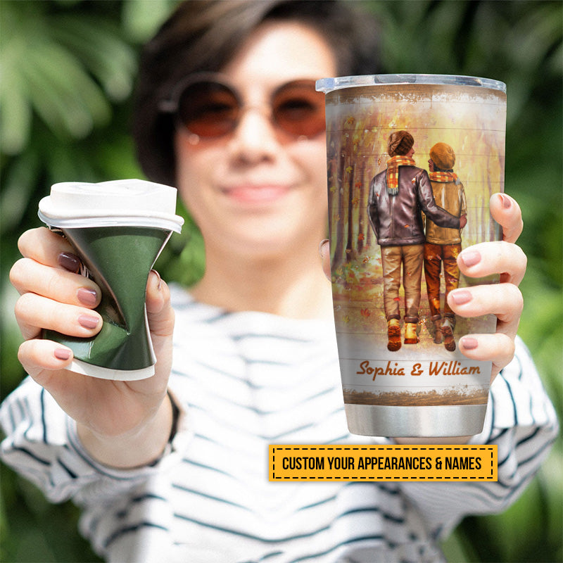 Autumn Couple We Got This Custom Tumbler, Personalized Fall Couple Tumbler, Couple Gift