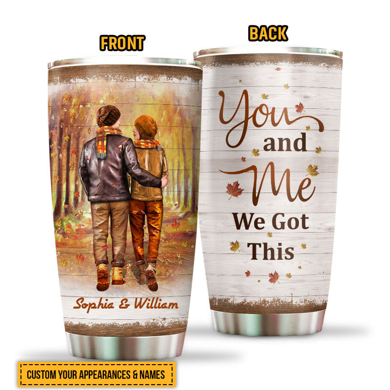 Autumn Couple We Got This Custom Tumbler, Personalized Fall Couple Tumbler, Couple Gift