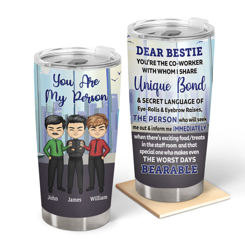 Share Unique Bond And Secret Language Colleagues - BFF Bestie Gift - Personalized Custom Tumbler