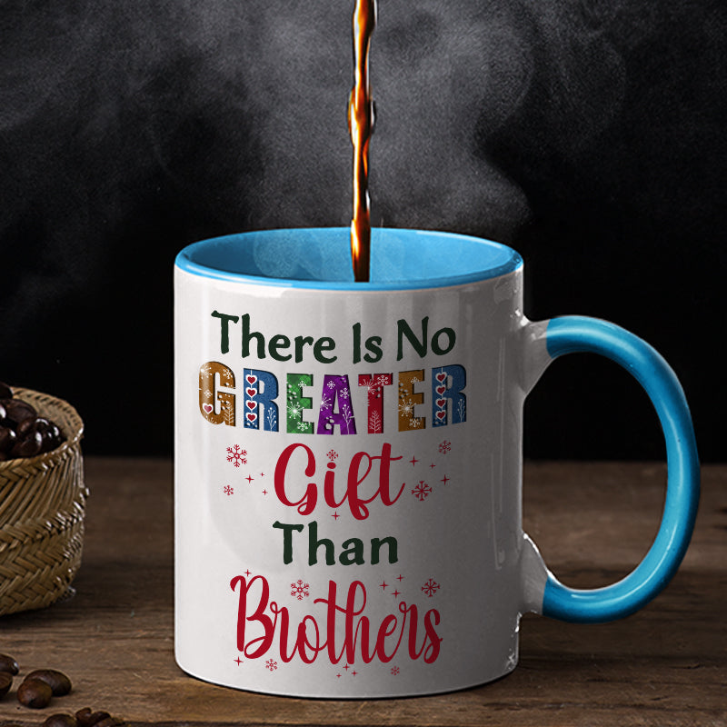 Sisters & Brothers Will Always Be Connected By Heart - Christmas Gift For Siblings And Best Friends - Personalized Custom Accent Mug