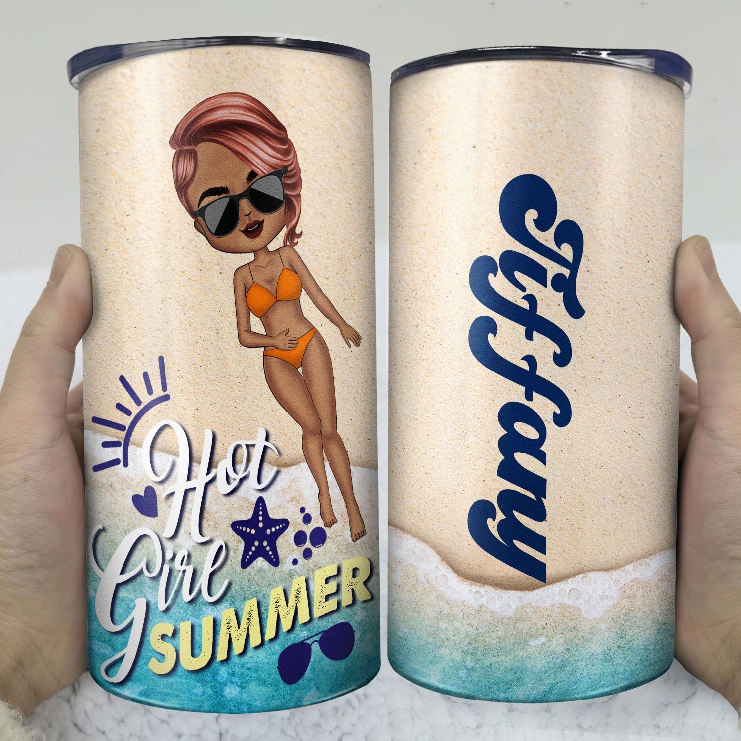 Life Is Better At The Beach - Gift For Yourself - Personalized Custom 4 In 1 Can Cooler Tumbler
