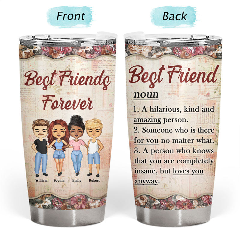 Best Friend Definition - Bestie BFF Gift - Personalized Custom Tumbler