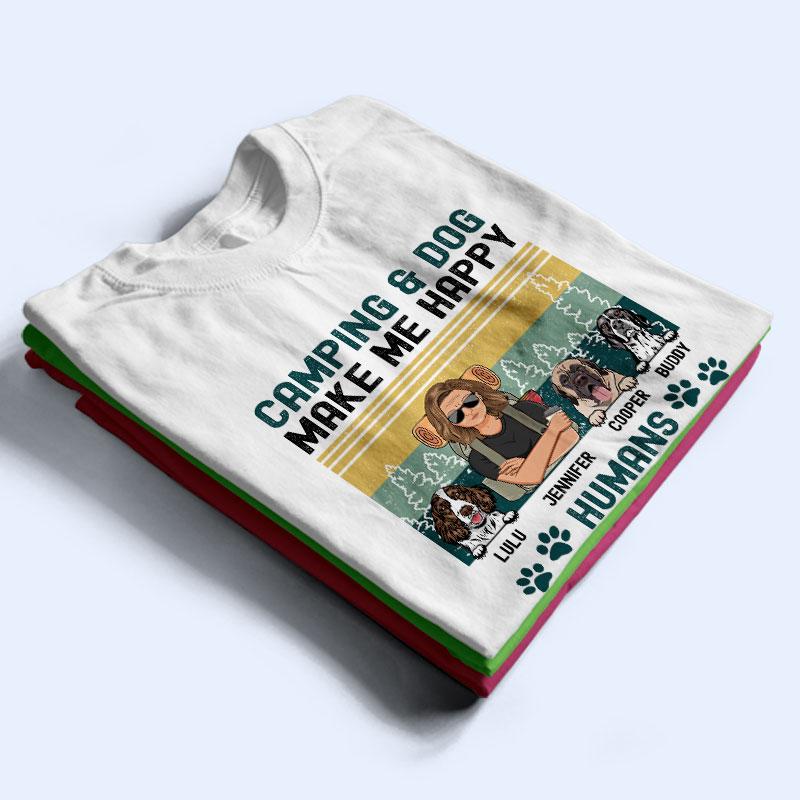 My Head Hurt - Camping And Dog Lovers - Personalized Custom T Shirt
