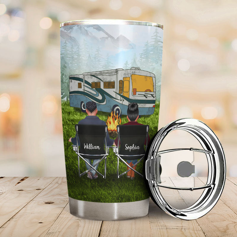 Hold Your Hand Camping - Personalized Custom Tumbler