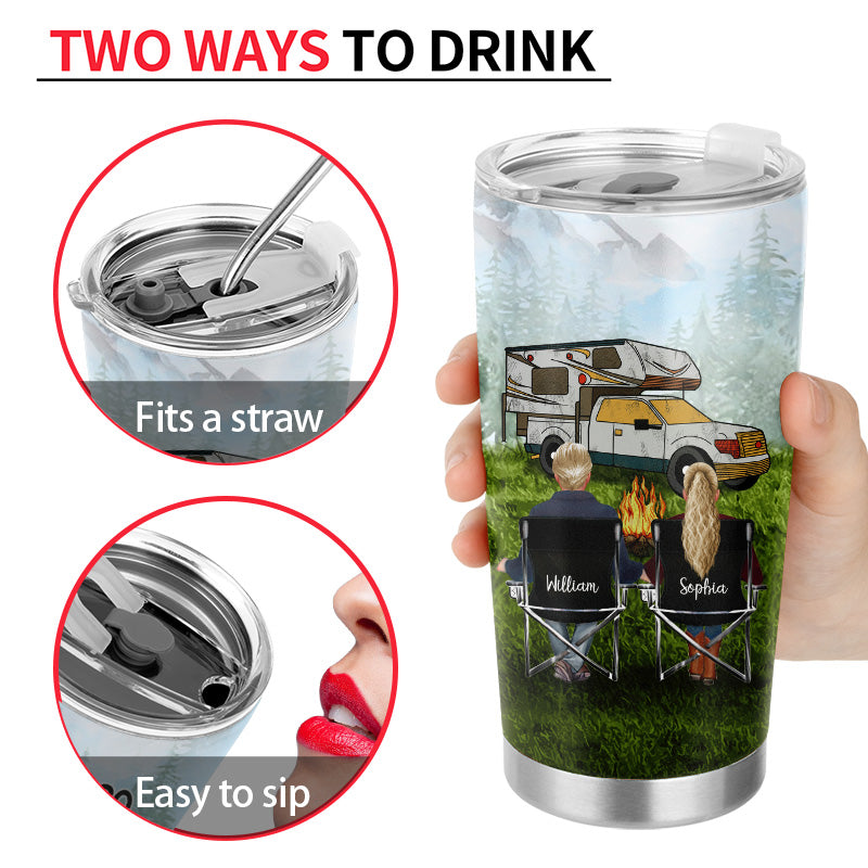 Hold Your Hand Camping - Personalized Custom Tumbler