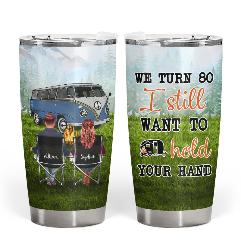 Hold Your Hand Camping - Personalized Custom Tumbler