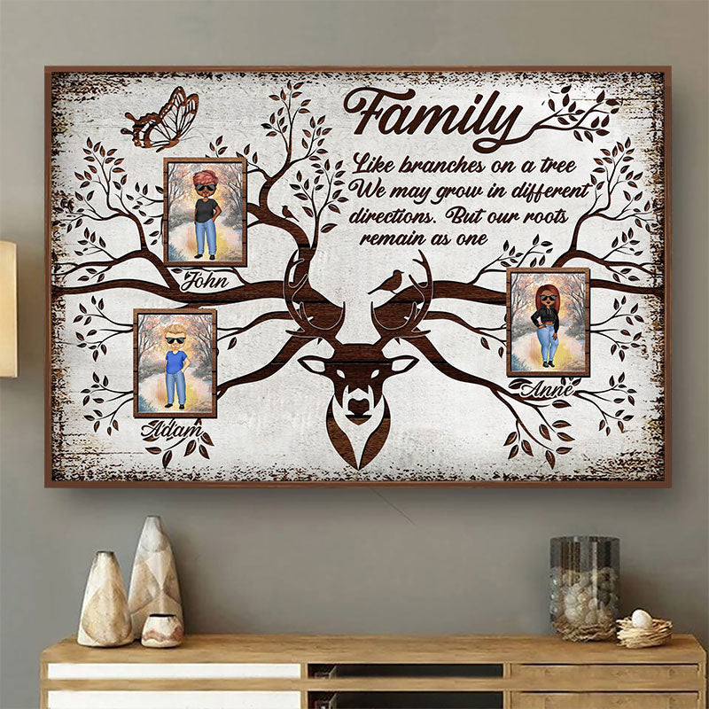 Family Like Branches On A Tree - Personalized Custom Poster
