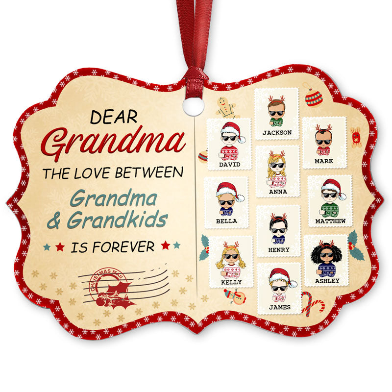 Love Between Grandparent & Grandkids Is Forever - Gift For Family - Personalized Custom Aluminum Ornament