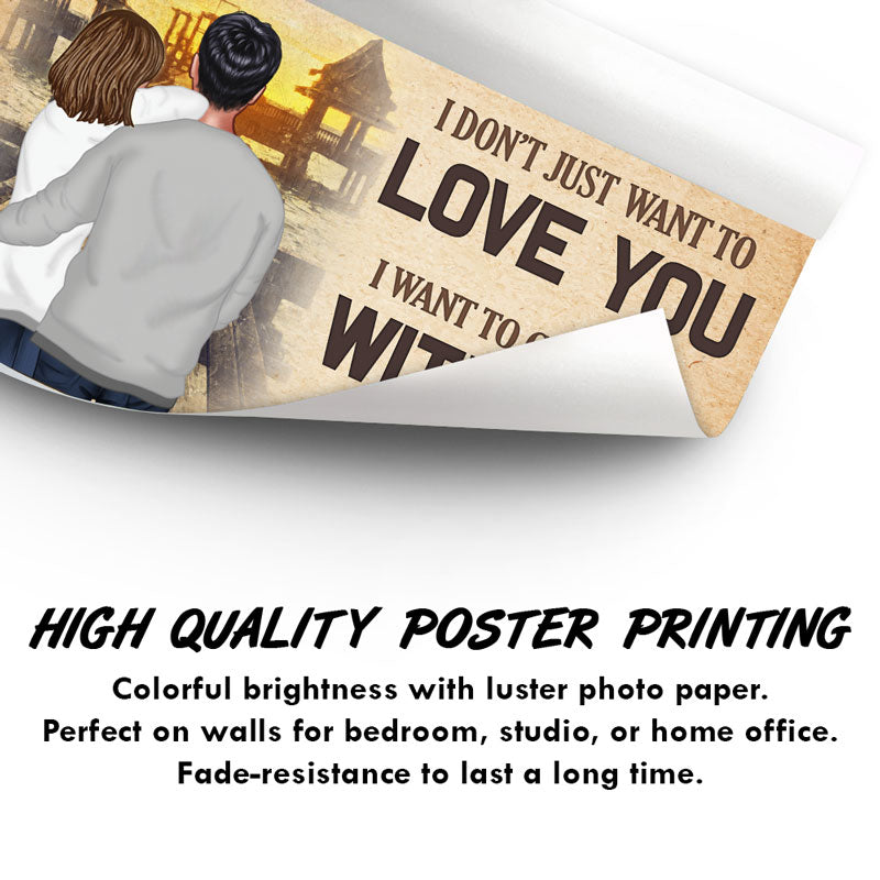 I Want To Grow Old With You Husband Wife Couple - Personalized Custom Poster