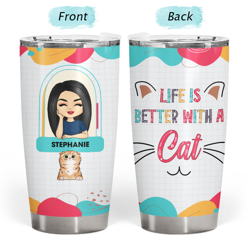 Cat Mom You Had Me At Meow - Mother Gift - Personalized Custom Tumbler