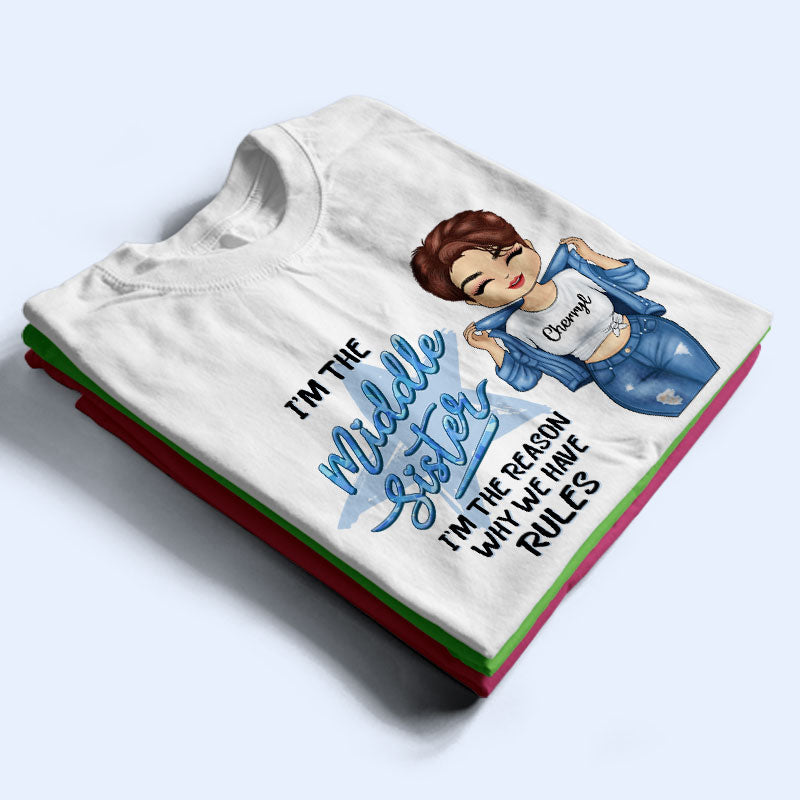 Sisters Chibi Girl The Rules Of Our Home - Personalized Custom T Shirt