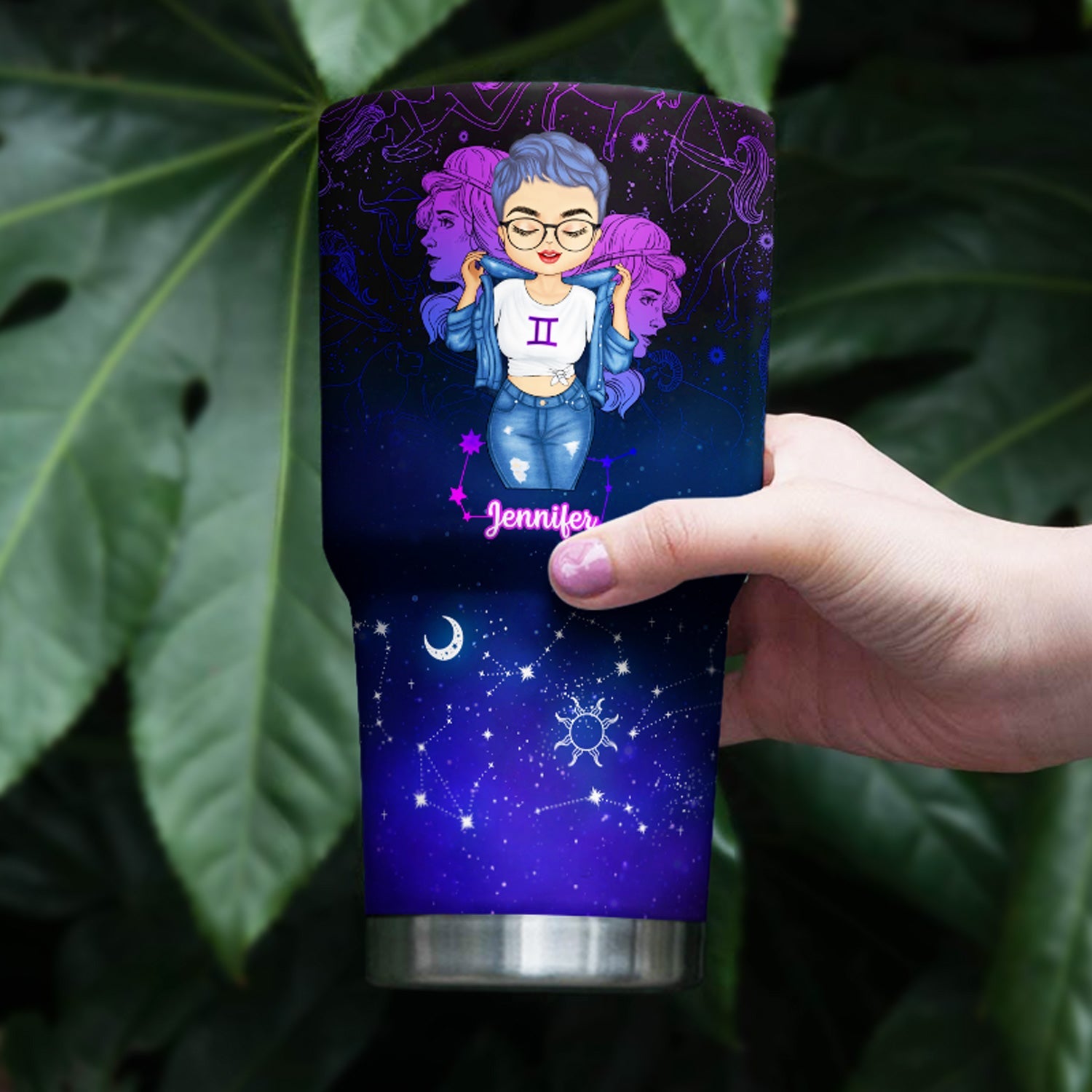 Chibi Zodiac Nutrition Facts - Birthday Gift For Women, Besties, Sisters - Personalized Custom 30 Oz Tumbler