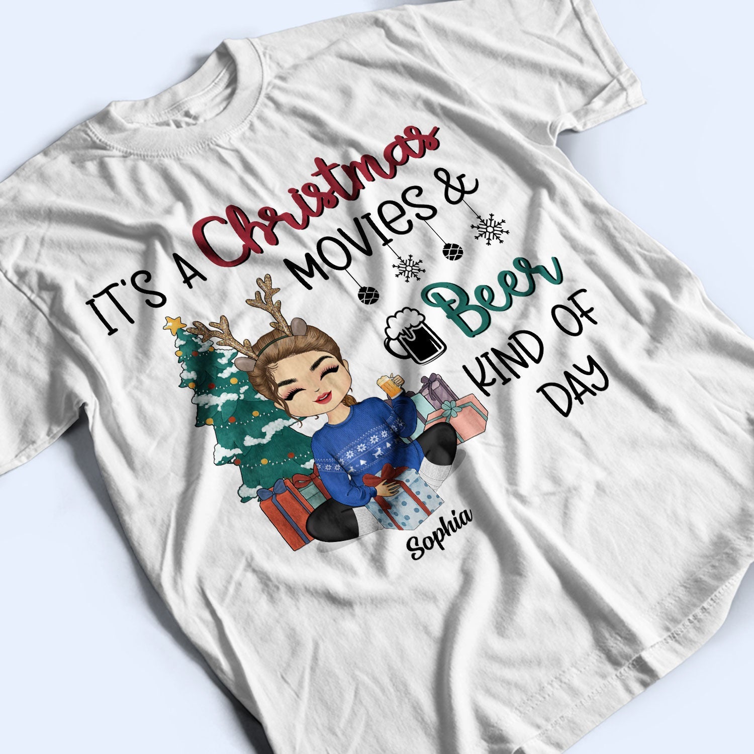 It's A Christmas Movie Kind Of Day - Christmas Gift - Personalized Custom T Shirt