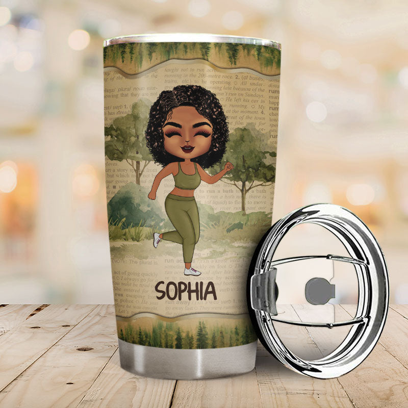 Just A Girl Who Loves Running - Gift For Running Lovers - Personalized Custom Tumbler