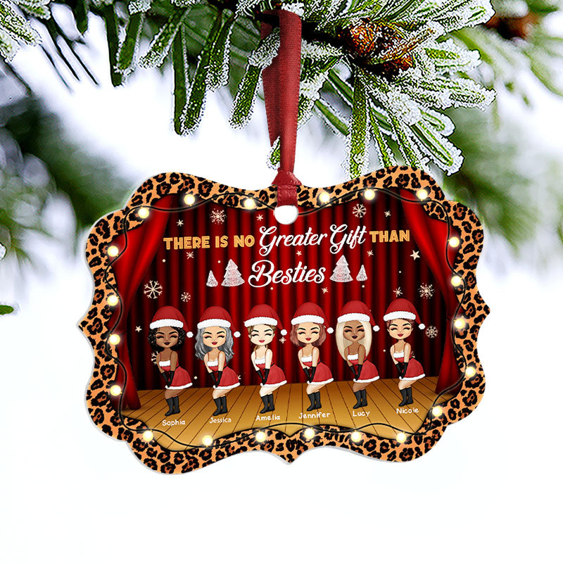 Best Friends Not Sisters By Blood But Sisters By Heart - Christmas Gift For BFF And Sisters - Personalized Custom Aluminum Ornament