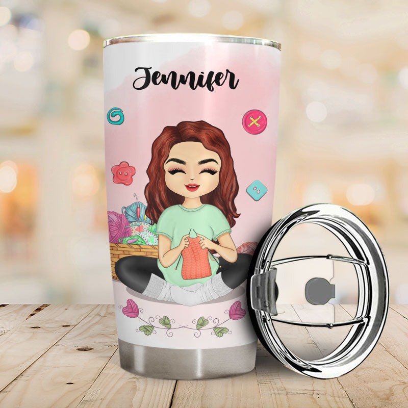 I Don't Hoard Yarn - Gift For Knitting Crochet Lovers - Personalized Custom Tumbler