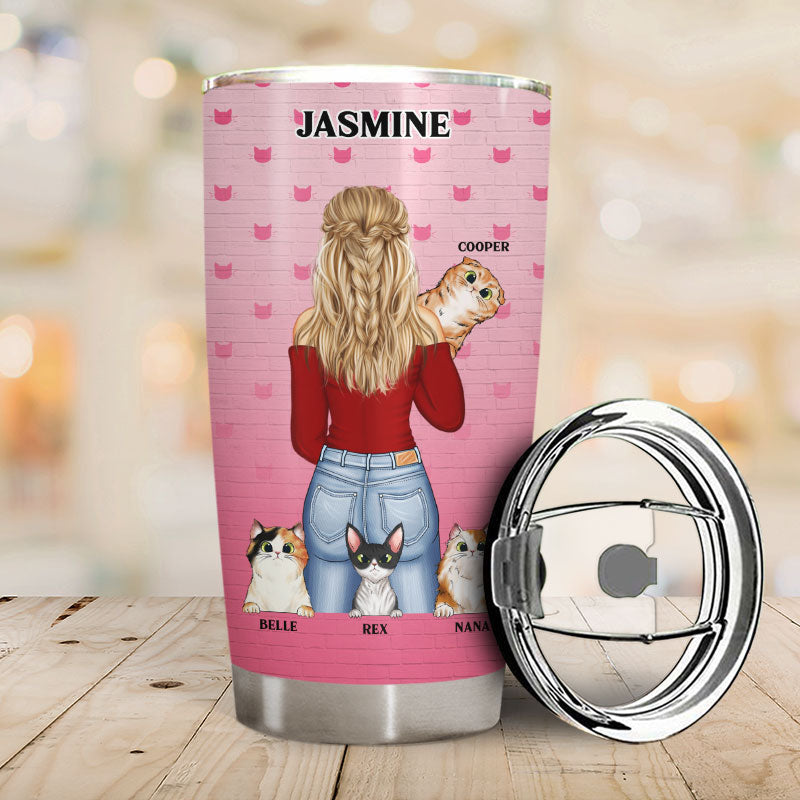Cat Mom Like A Normal Mom But Cooler - Gift For Cat Lover - Personalized Custom Tumbler