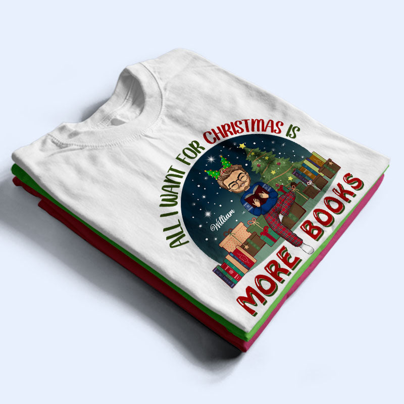 Chibi Girl All I Want For Christmas Is More Books Light - Christmas Gift For Reading Lovers - Personalized Custom Hoodie