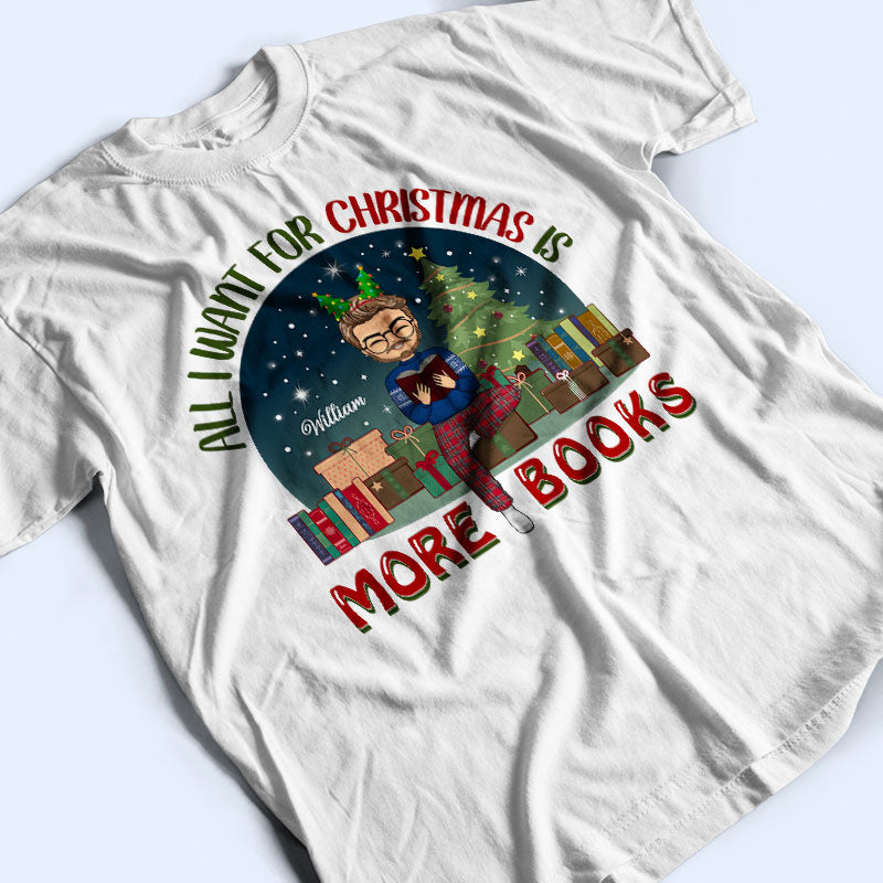Chibi Girl All I Want For Christmas Is More Books Light - Christmas Gift For Reading Lovers - Personalized Custom Hoodie