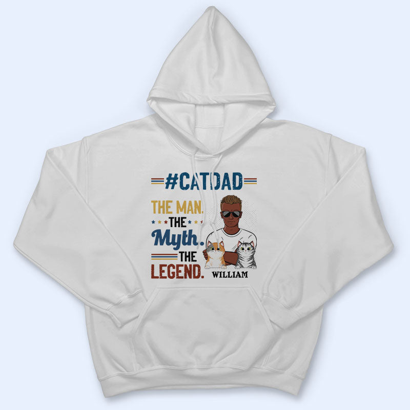 The Man The Myth - Gift For Cat Lovers - Personalized Custom T Shirt
