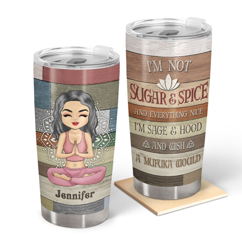 Yoga Chibi Girl Wish A Mufuka Would - Personalized Custom Tumbler