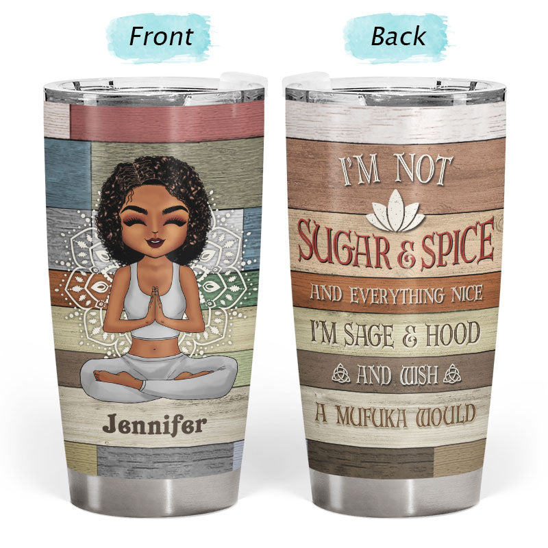Yoga Chibi Girl Wish A Mufuka Would - Personalized Custom Tumbler