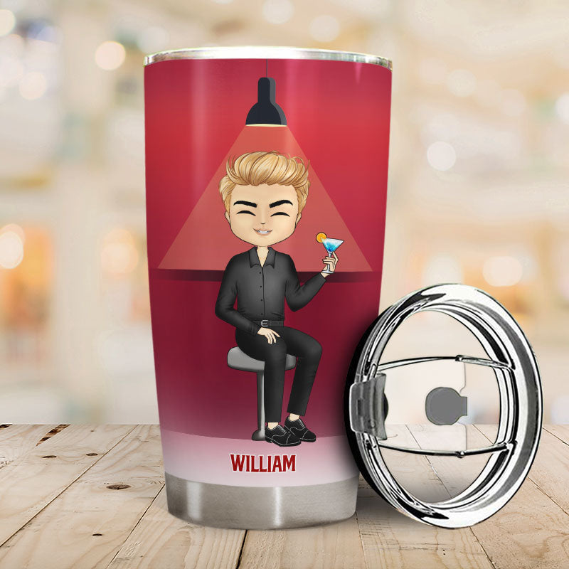 Drinking Chibi I'm Never Drinking Again - Personalized Custom Tumbler