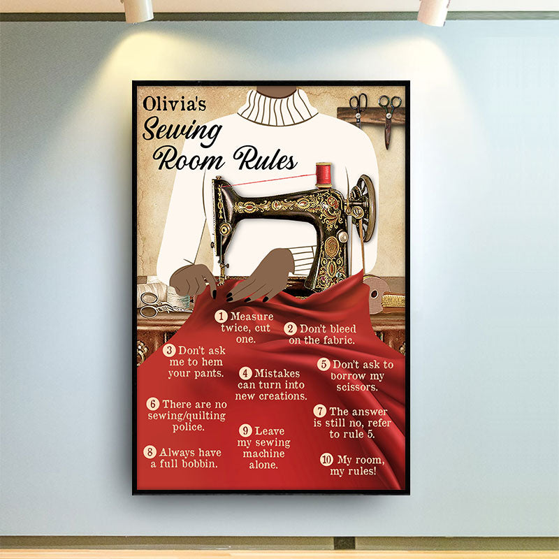 Sewing Room Rules - Personalized Custom Poster