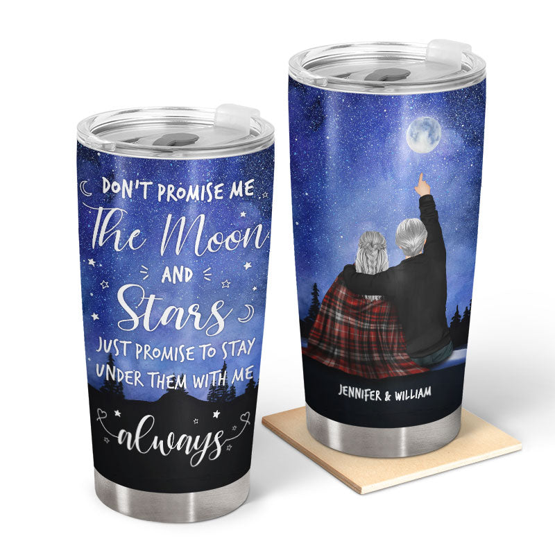 Promise To Stay Under Them With Me - Gift For Couples - Personalized Custom Tumbler