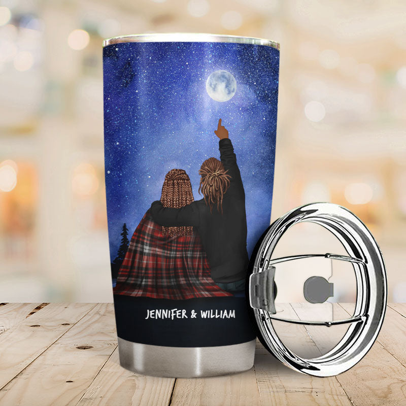 Promise To Stay Under Them With Me - Gift For Couples - Personalized Custom Tumbler