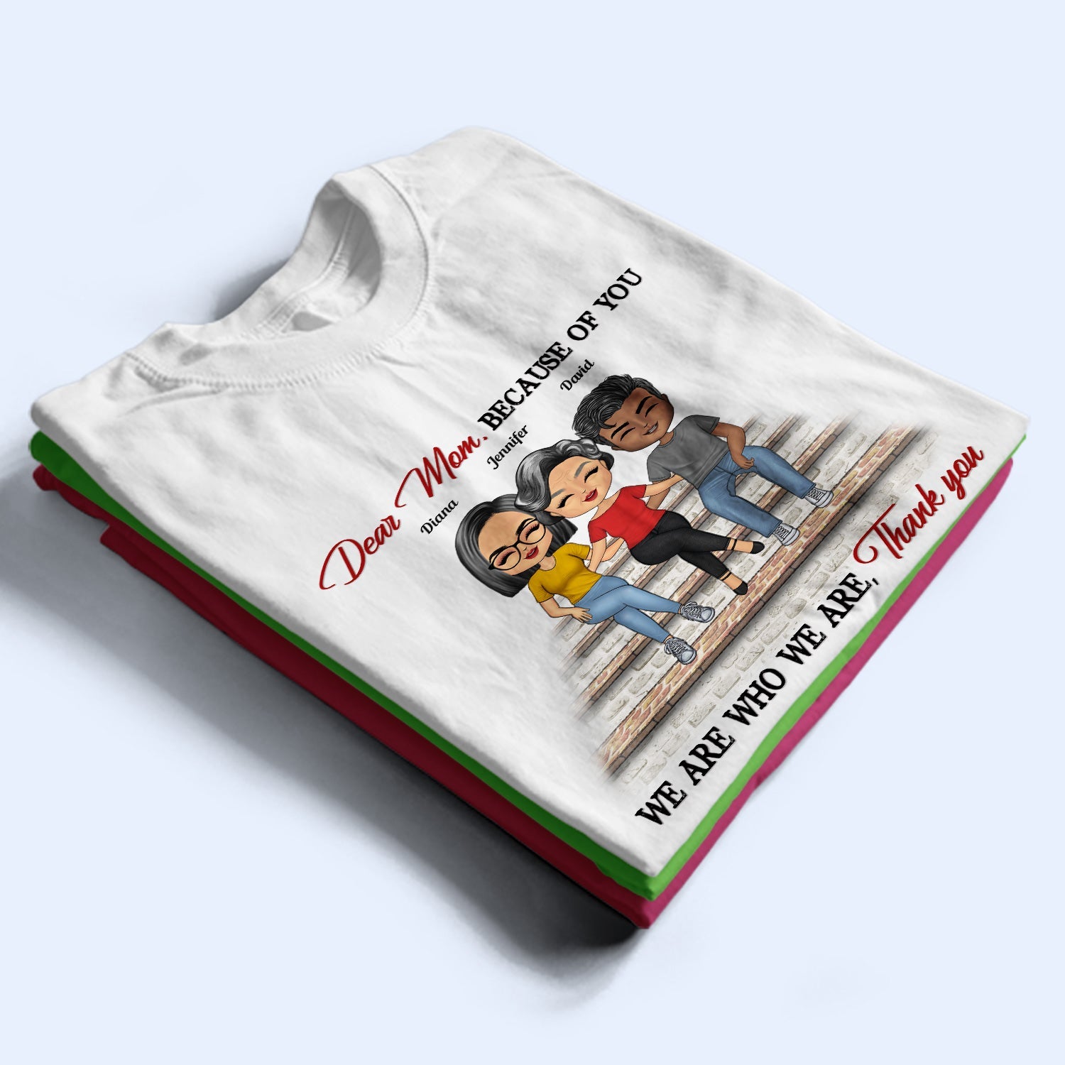 I Am Who I Am Today - Gift For Mom, Mother - Personalized Custom T Shirt