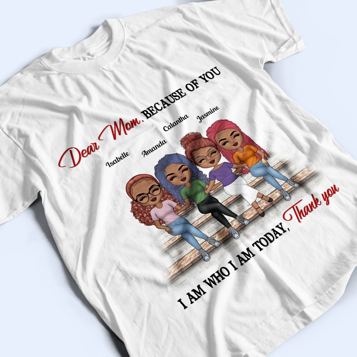 I Am Who I Am Today - Gift For Mom, Mother - Personalized Custom T Shirt