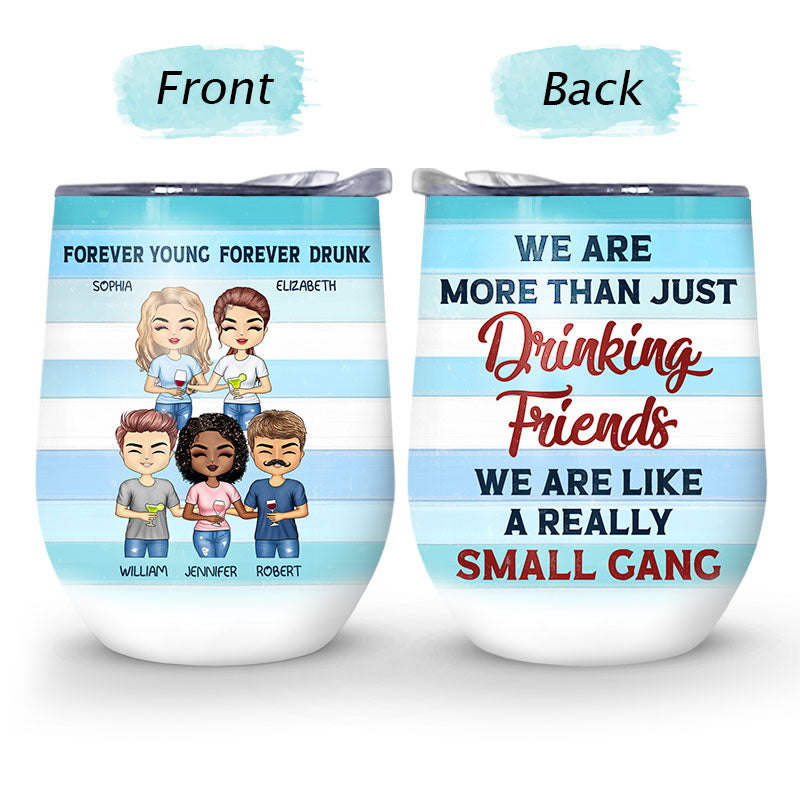 We Are More Than Just Friends Blue Classic - BFF Bestie Gift - Personalized Custom Wine Tumbler